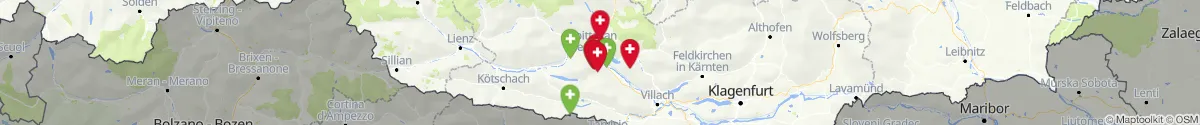 Kartenansicht für Apotheken-Notdienste in der Nähe von Baldramsdorf (Spittal an der Drau, Kärnten)